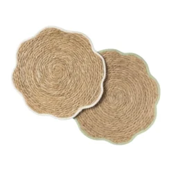 Placemat bloem groen - zeegras - ø38 cm