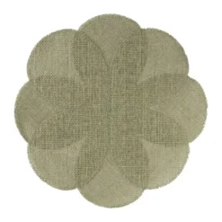 Placemat 3D bloem - groen - ø38 cm