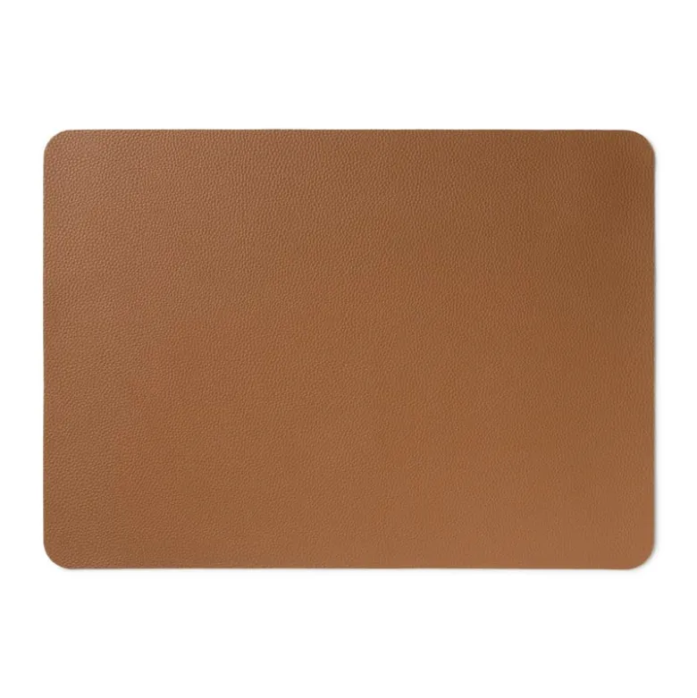 Placemat PU leer - bruin - 33x46 cm