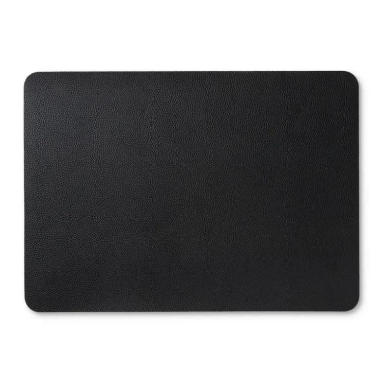 Placemat PU leer - zwart - 33x46 cm