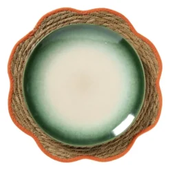 Placemat zeegras bloem - oranje
