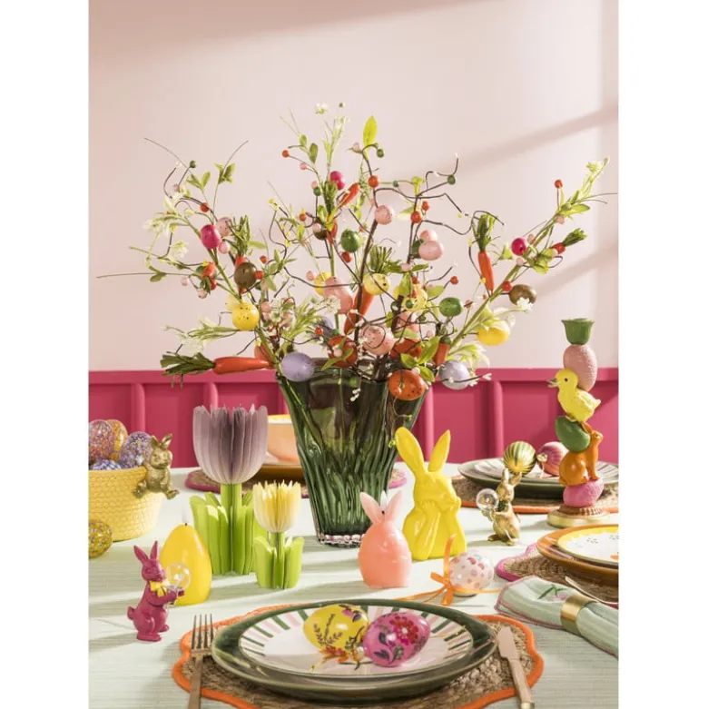 Placemat zeegras bloem - oranje