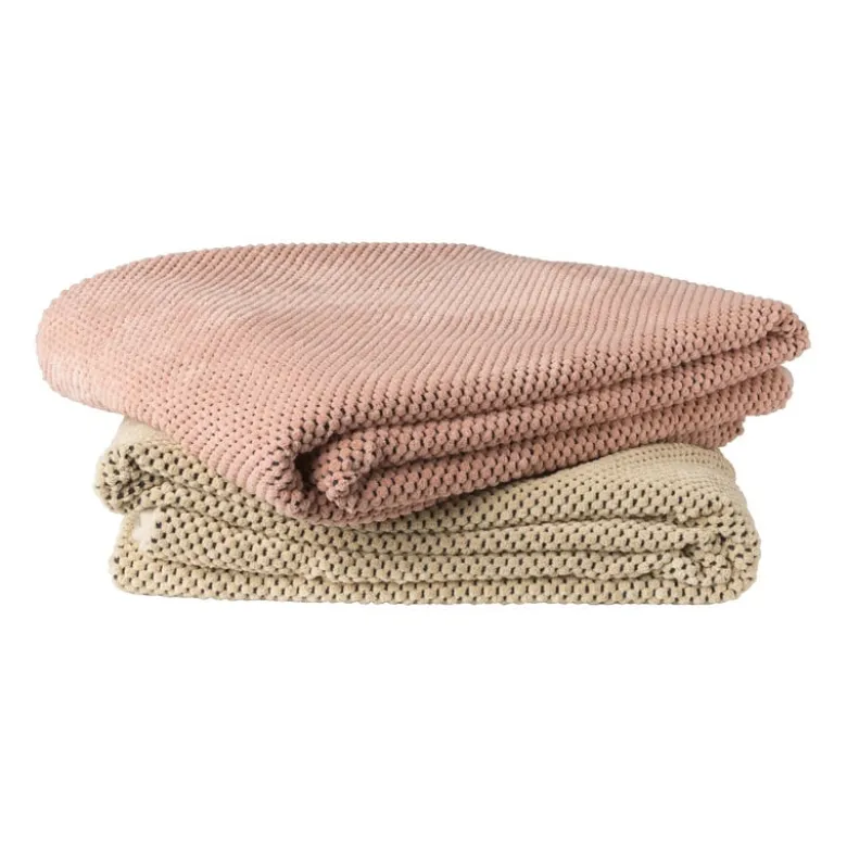 Plaid blokje - blush - 130x160 cm