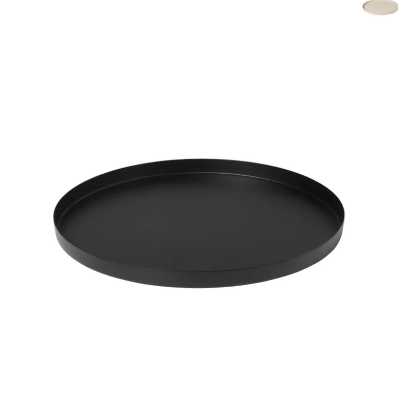 Plateau metaal rond - diverse kleuren - ø25x1.5 cm