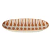 Plateau ovaal met print - oranje/paars - 3x31.5x15.5 cm