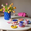 Plateau ovaal - multikleur - 1.8x16.3x30.5 cm - Happy at Home by Sanny