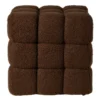 Poef chunk teddy - bruin - 36x36x36 cm