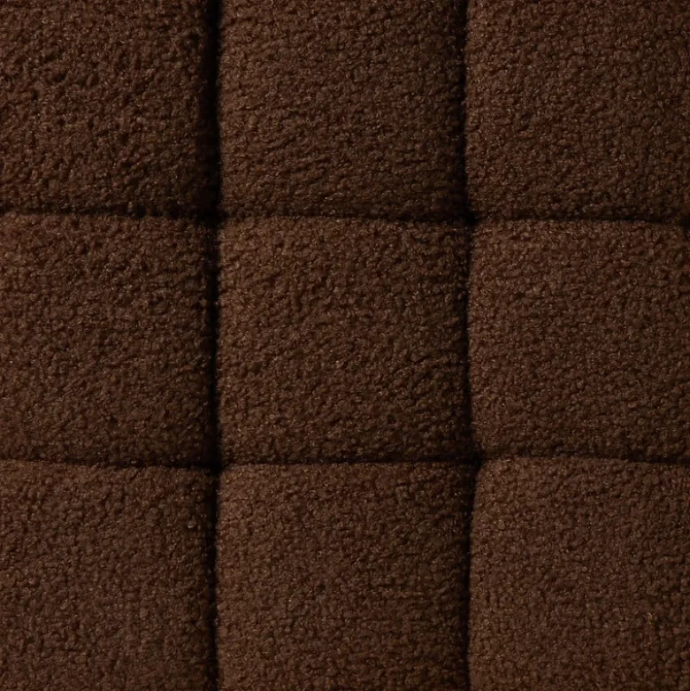 Poef chunk teddy - bruin - 36x36x36 cm