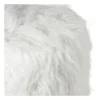 Poef fluffy - wit - 38x42x42 cm