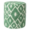 Poef ruit - groen - ø35x38 cm