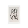 Poster abstract 1 - beige/zwart - 13x18 cm