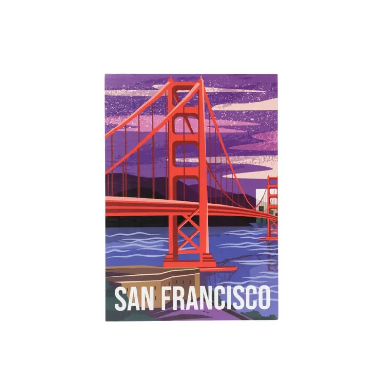Poster San Francisco - multikleur - 13x18 cm
