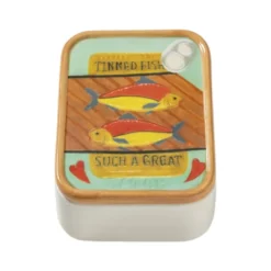 Potje tinned fish - multikleur - 4.8x13.3x12.4 cm