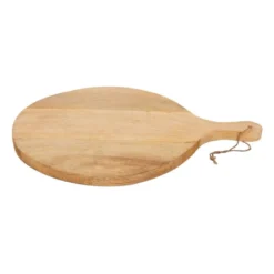 Presenteerplank van mangohout - rond - 50x40 cm