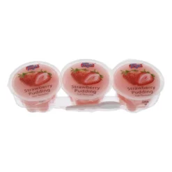 Pudding fruit - aardbei - 3x65 gram