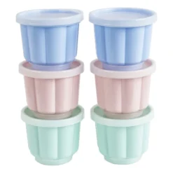 Puddingvormen - pastel - set van 6