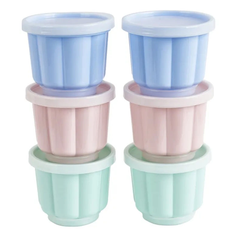 Puddingvormen - pastel - set van 6