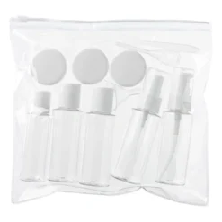 Reisflesjes in etui - set van 7