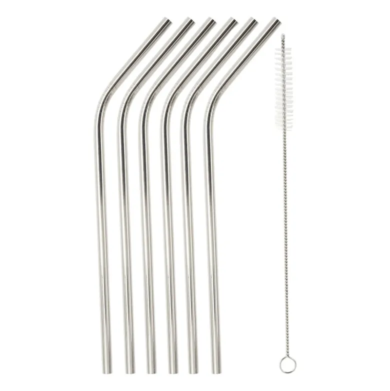 Rietjes RVS - zilver - set van 6