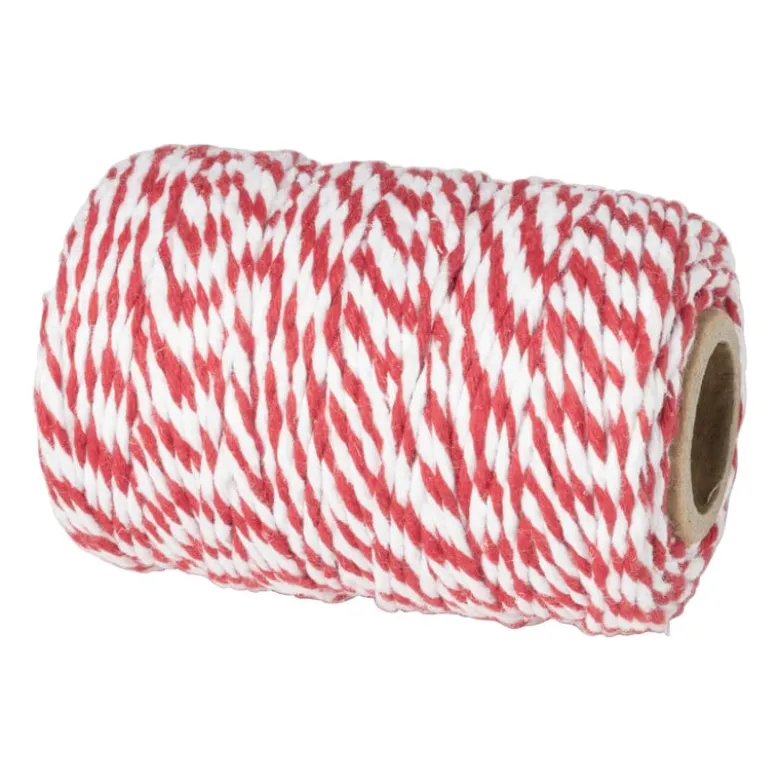 Rollade touw - rood/wit - 45 m