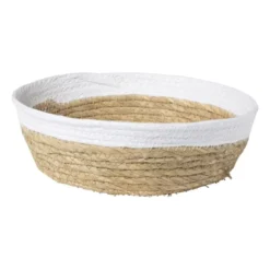 Ronde mand met witte rand - ø33x10 cm