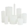 Rustieke kaars - wit - 7x18 cm