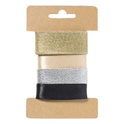 Satijnen lint 3 meter - goud - set van 4