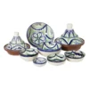 Schaal flor - groen/blauw - ø25 cm