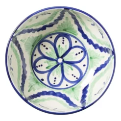 Schaal flor - groen/blauw - ø25 cm