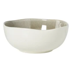 Schaal kaori - wit/bruin - ø16.8x7 cm
