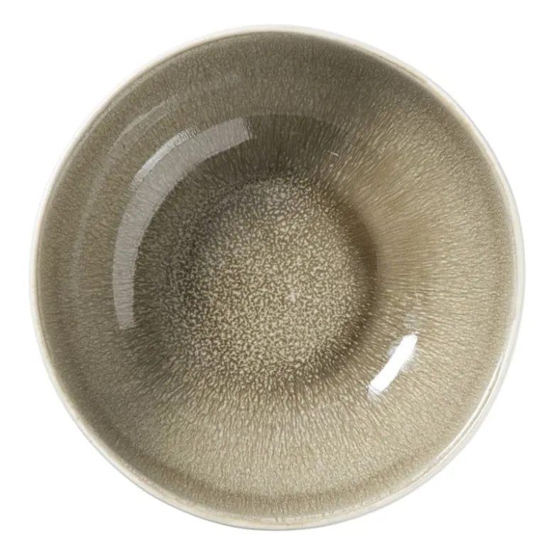 Schaal kaori - wit/bruin - ø16.8x7 cm