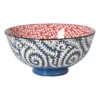 Schaaltje Amily middel - donkerblauw/rood - ø12x5.8 cm