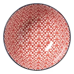 Schaaltje Amily middel - donkerblauw/rood - ø12x5.8 cm