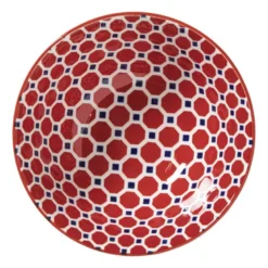 Schaaltje Anne groot - rood/blauw - ø15.8x7.3 cm