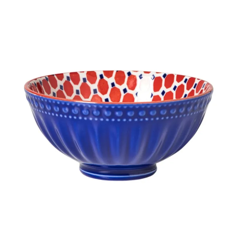 Schaaltje Anne middel - rood/blauw - ø12.3x5.8 cm