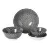 Schaaltje black print blaadjes - ø16x6.5 cm