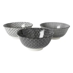 Schaaltje black print boog - ø16x6.5 cm