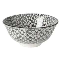 Schaaltje black print boog - ø16x6.5 cm