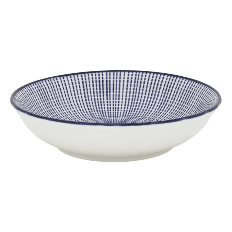 Schaaltje blue print - stripes - ⌀14 cm