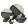 Schaaltje cortado klein - beige/zwart - ø9x4.2 cm
