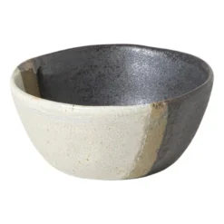 Schaaltje cortado klein - beige/zwart - ø9x4.2 cm