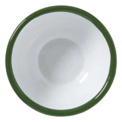 Schaaltje emaille - roze/groen - ø12x4 cm