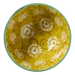Schaaltje klein Bianca - geel/blauw - ø9x4.6 cm