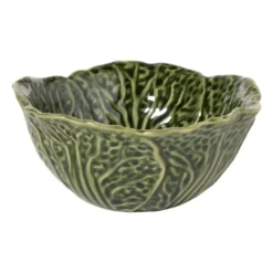 Schaaltje koolblad - groen - ø14x6.2 cm