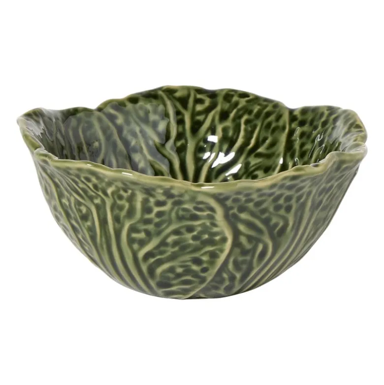 Schaaltje koolblad - groen - ø14x6.2 cm
