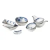 Schaaltje Mico met handvat kat - blauw/wit - 3x8x12.5 cm