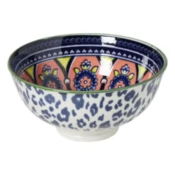 Schaaltje middel Bella - blauw/roze - ø12x5.8 cm