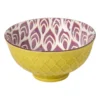 Schaaltje middel Bo - geel/paars - ø12x5.8 cm