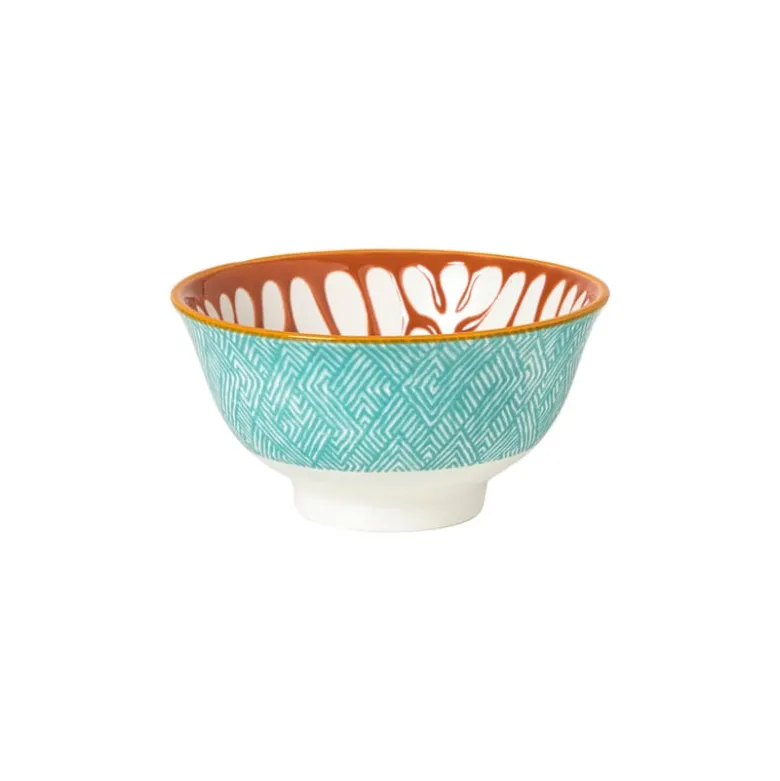 Schaaltje Nane klein - oranje/blauw - ø9.2x4.8 cm
