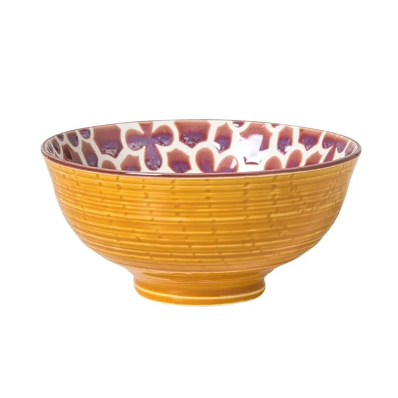 Schaaltje Nore middel - paars/geel - ø12.3x5.8 cm